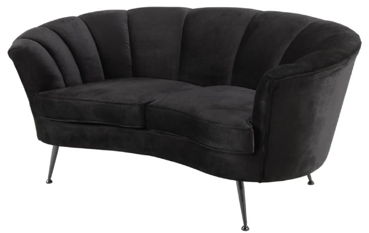 Designer sofa black / dark bronze 164 x 74 x H. 73 cm - luxury collection