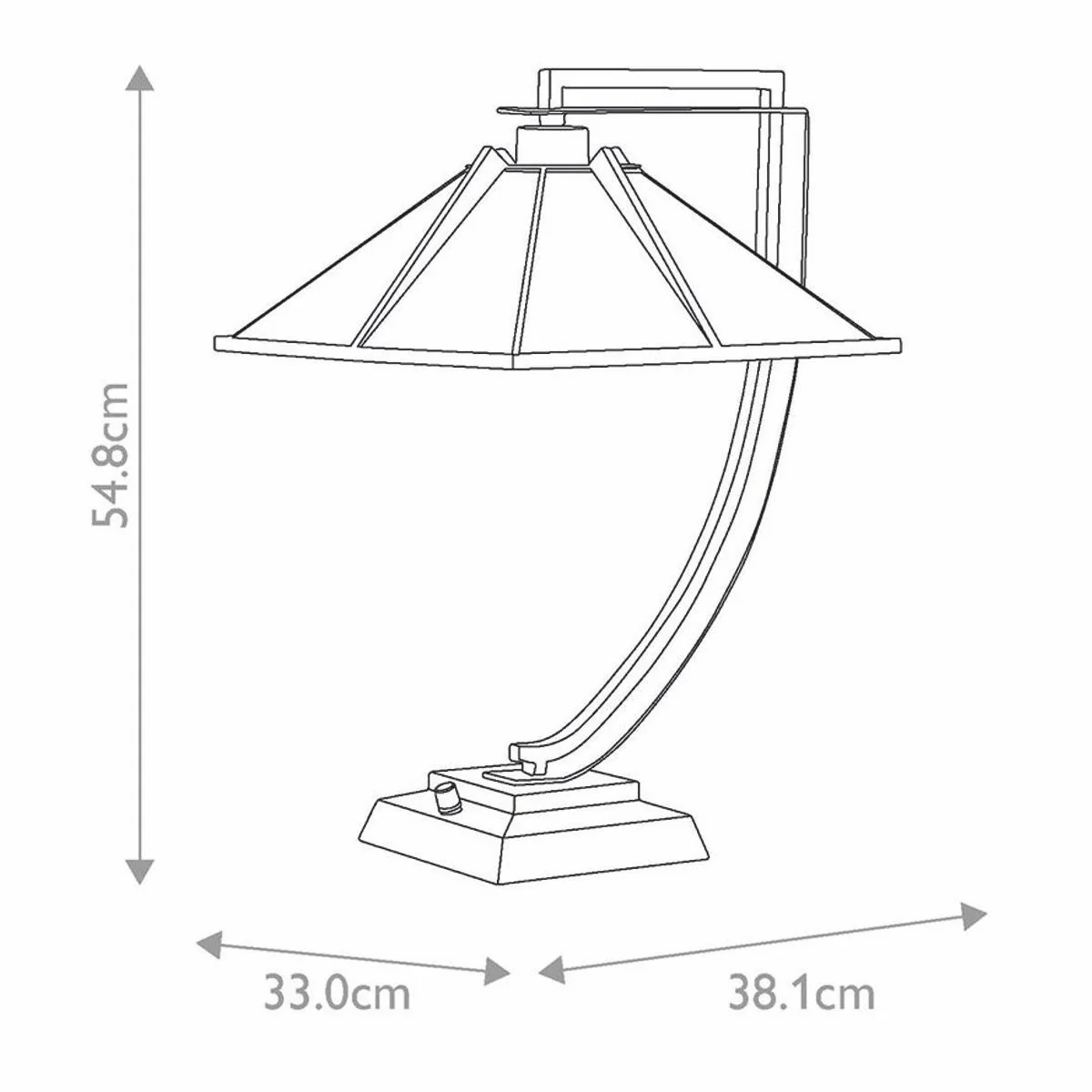 Luxury Tiffany table lamp cream / bronze H. 54.8 cm - Tiffany lights