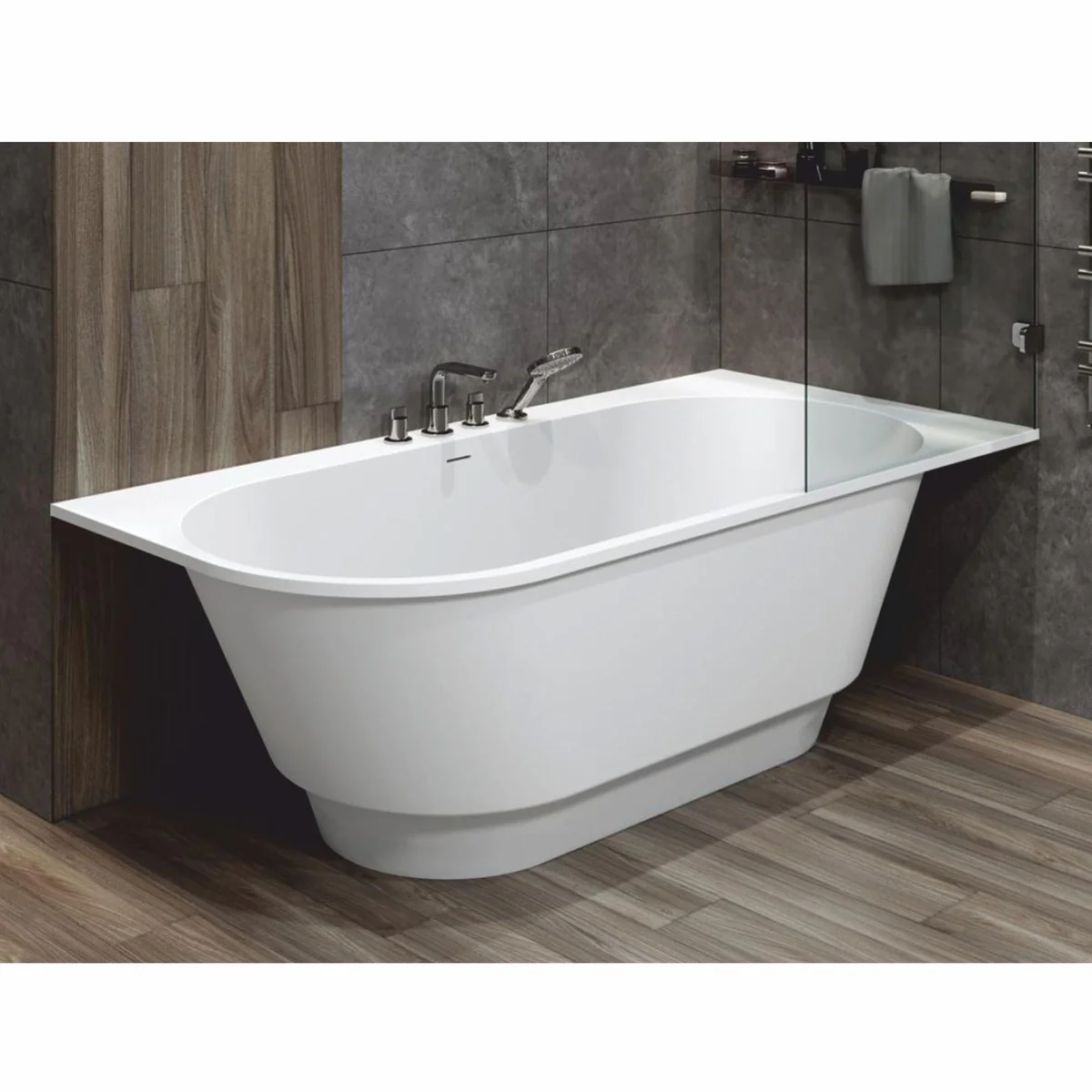 Freestanding luxury bathtub matt white 190 cm - bathroom furniture
