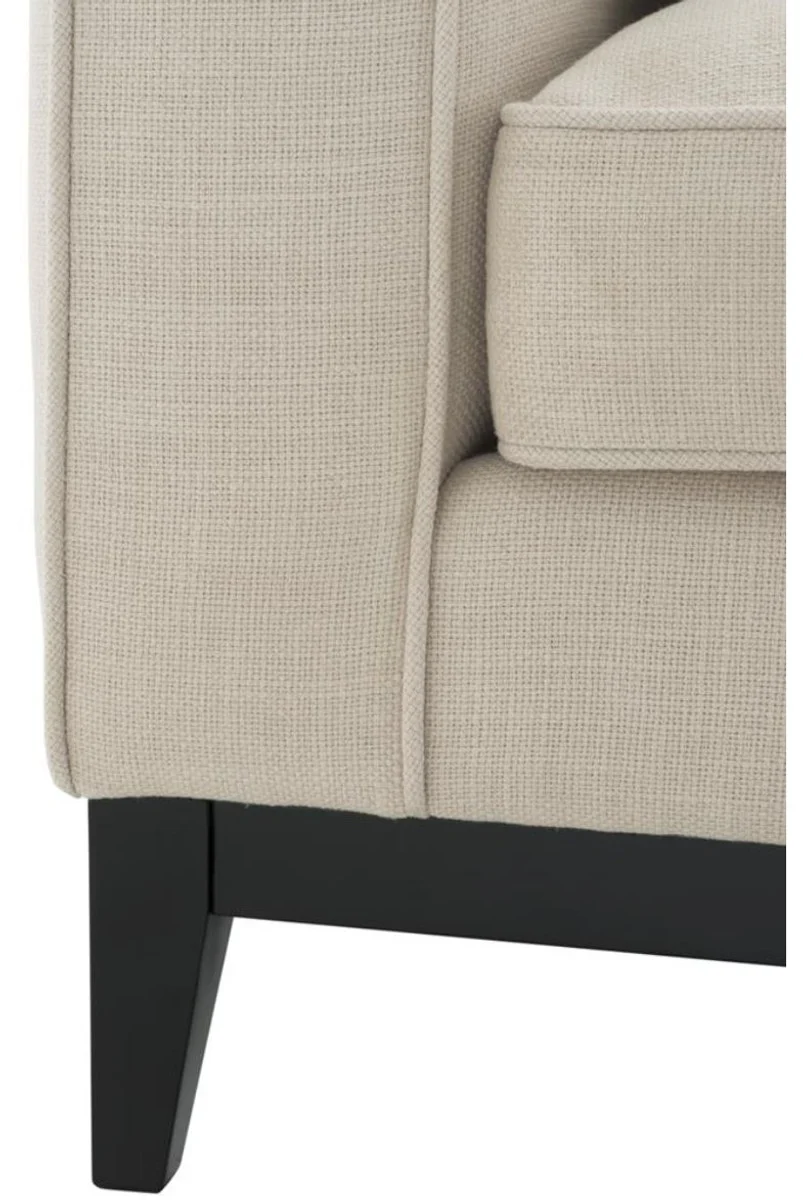 Luxury living room armchair natural color 116 x 106 x H. 94 cm - luxury furniture