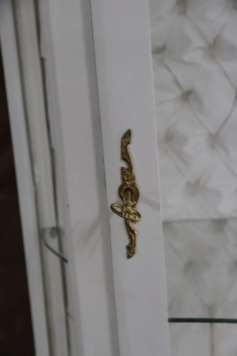 Baroque glass showcase white / gold - showcase cabinet