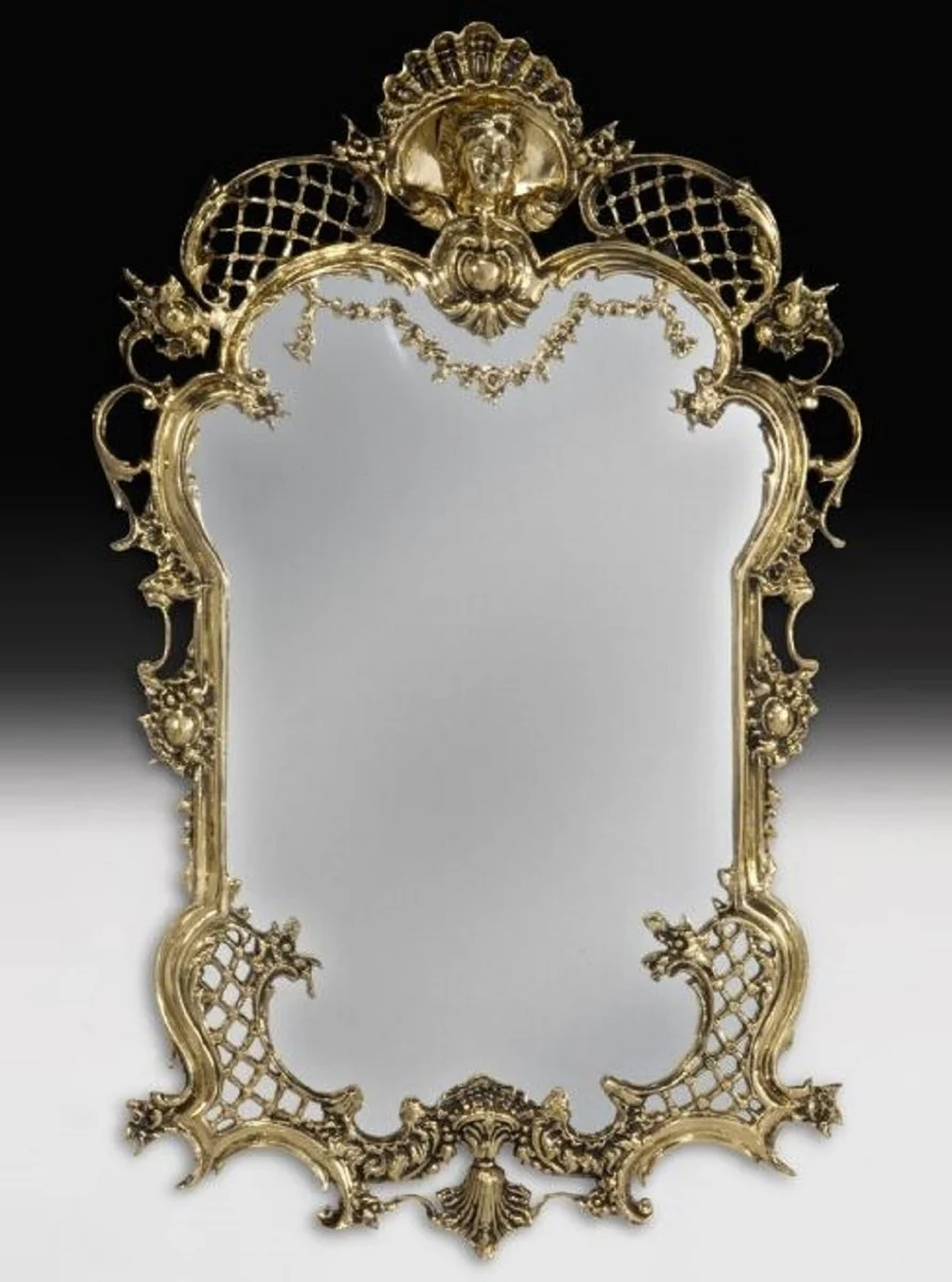 Luxury Baroque Bronze Mirror Gold H. 96 cm - Baroque Furniture