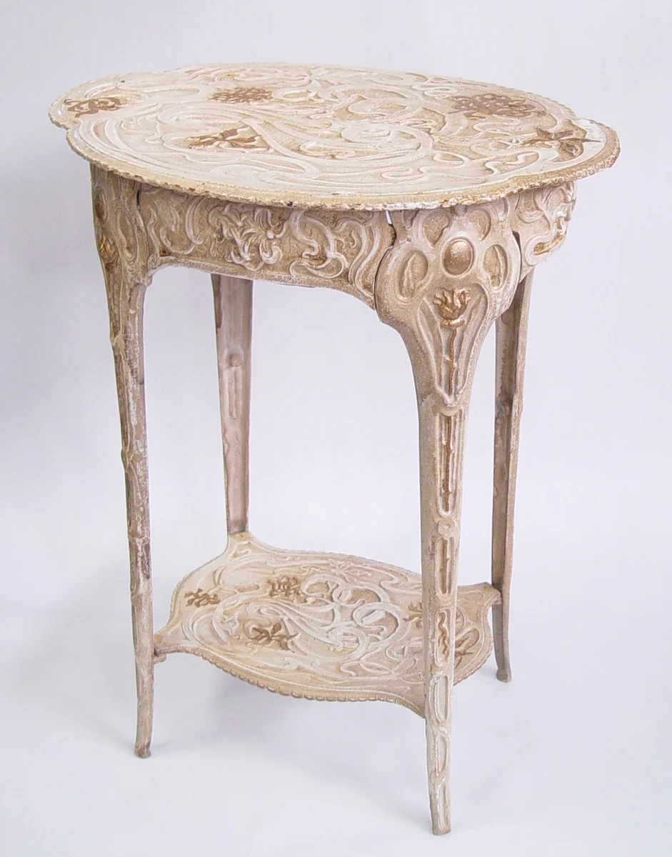 Baroque side table made of wrought iron - 46.5 cm x 36 cm x H 60.5 cm - vintage nostalgia