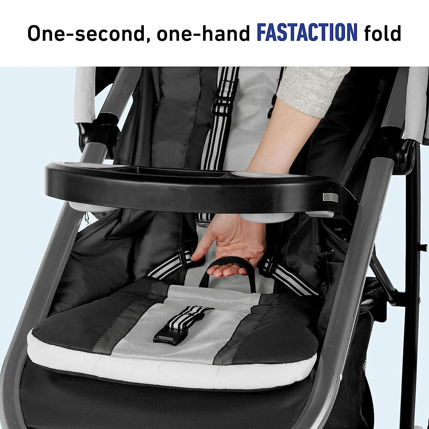 FastAction Fold Jogger Reisesystem | Beinhaltet den FastAction Fold Jogging-Kinderwagen und den SnugRide 35-Kindersitz, Gotham