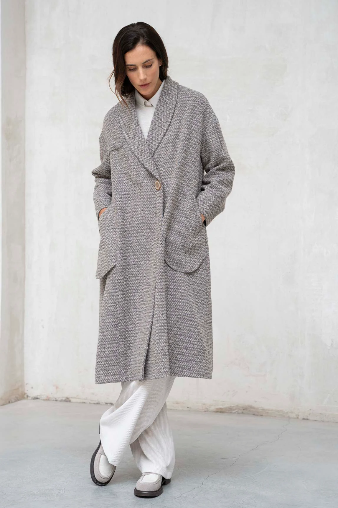 Rivera-Spanien Tivoli Mantel grau meliert