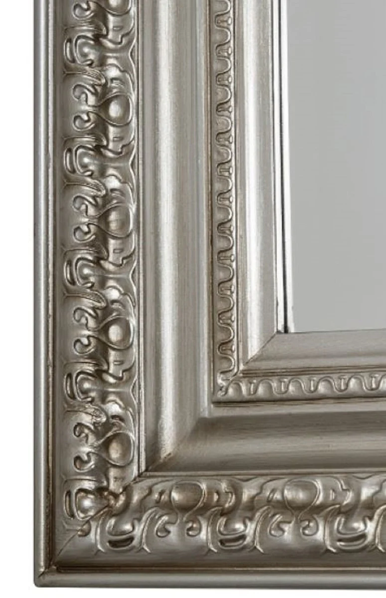 Baroque wall mirror silver 62 x H. 82 cm - Handmade mirror in the baroque style