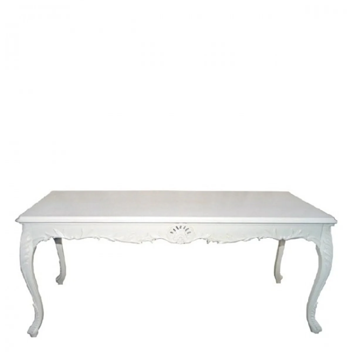 Baroque dining table white 200cm - dining room table baroque furniture