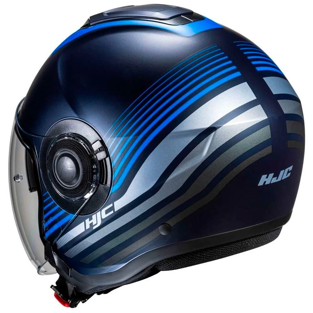 CASCO JET HJC I40 DOVA - AZUL / PLATA