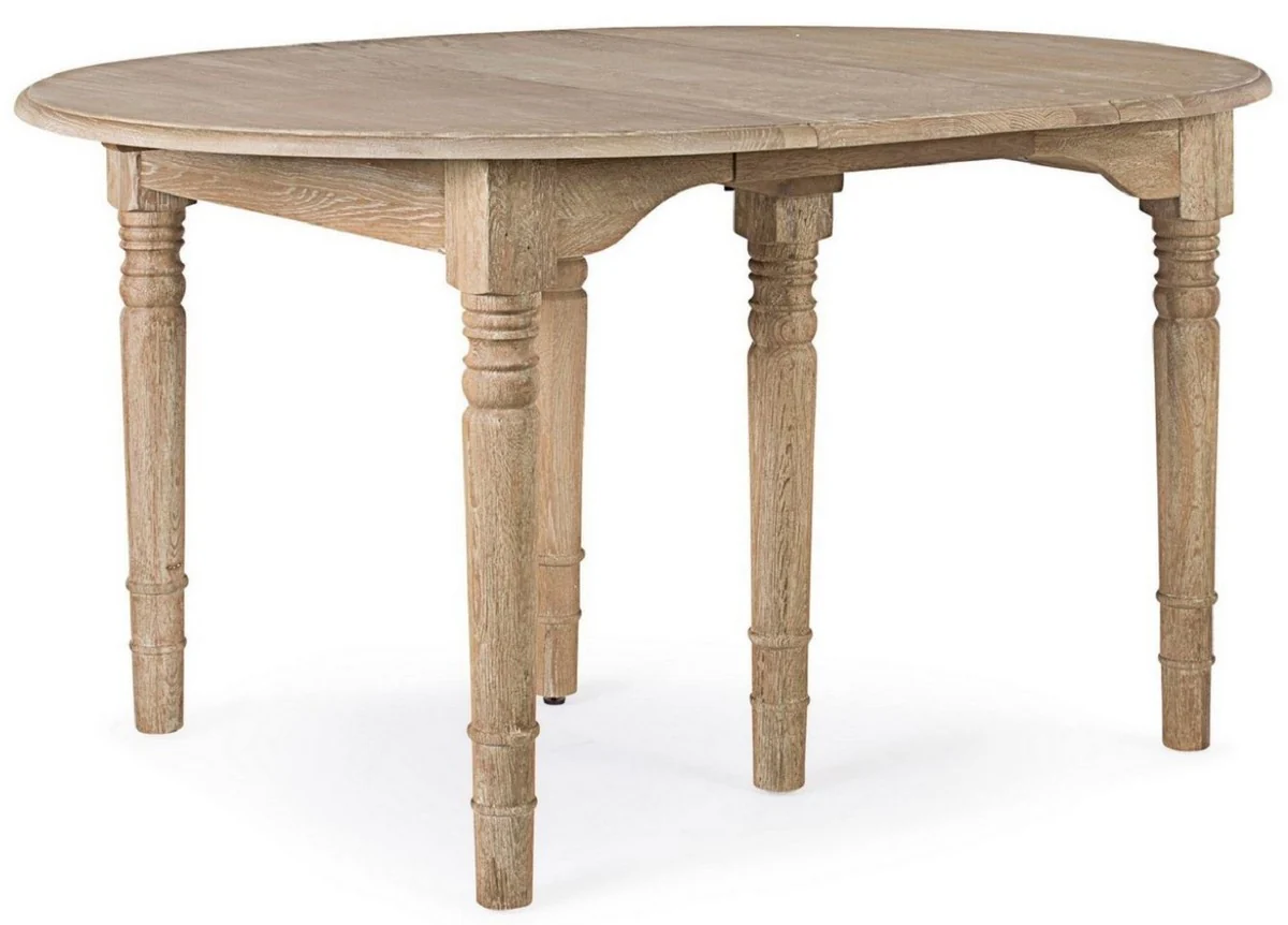 Luxury solid wood dining table natural colors 110-272 x 110 x H. 78 cm - Extendable solid wood kitchen table - Dining room furniture - Kitchen furniture - Solid wood furniture - Luxury furniture