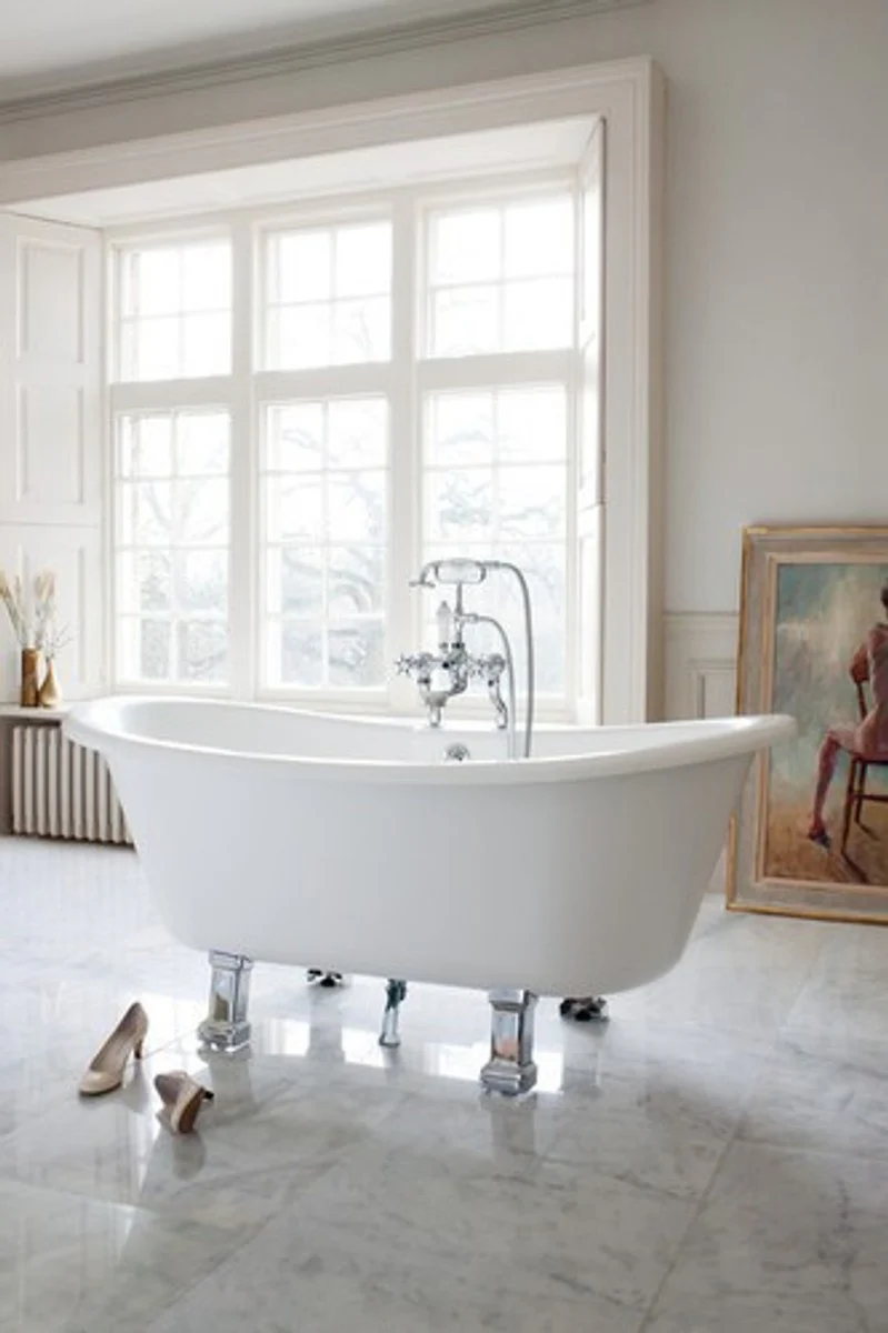 Art Nouveau bathtub natural stone freestanding 1700mm BCha white - freestanding retro antique bathtub