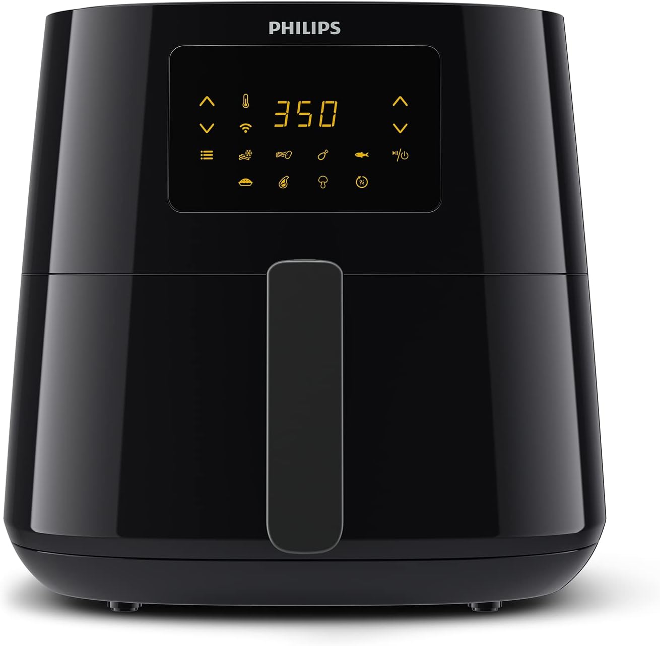PHILIPS Essential Connected XL 2.65lb/6.2L Capacity Digital Airfryer mit Rapid Air Technology, Wi-Fi Connected (Kitchen+ App), Alexa Kompatibel, Black- HD9280/91, Compact