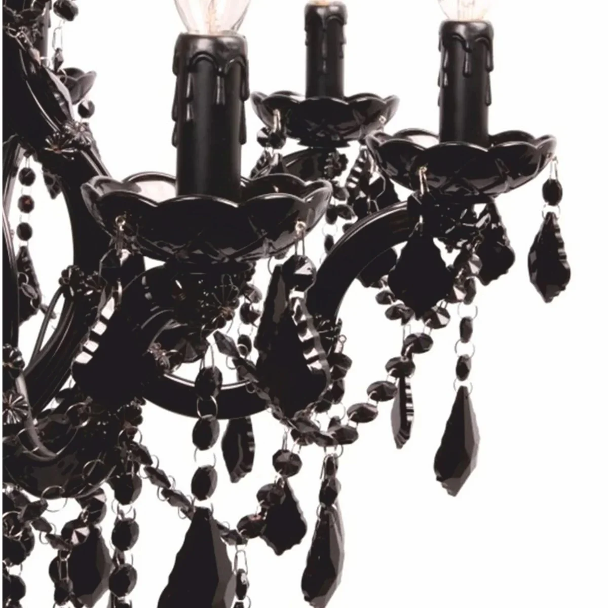 Baroque crystal chandelier black Ø 73 x H. 78 cm - Baroque lights