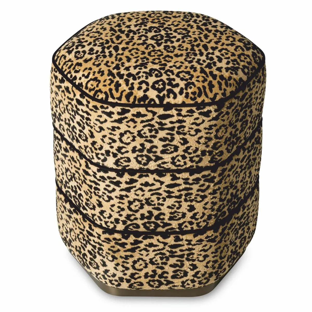 Luxus Hocker Leopard / Bronze H. 54 cm - Luxus Hotel Möbel