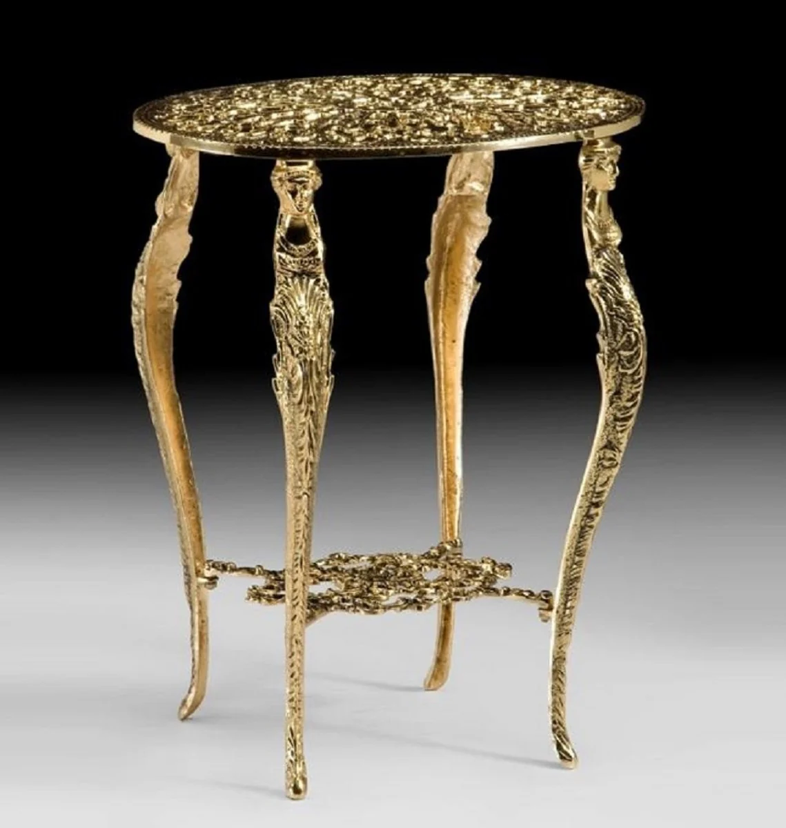 Luxury Baroque Bronze Side Table Gold H. 55 cm - Baroque Furniture