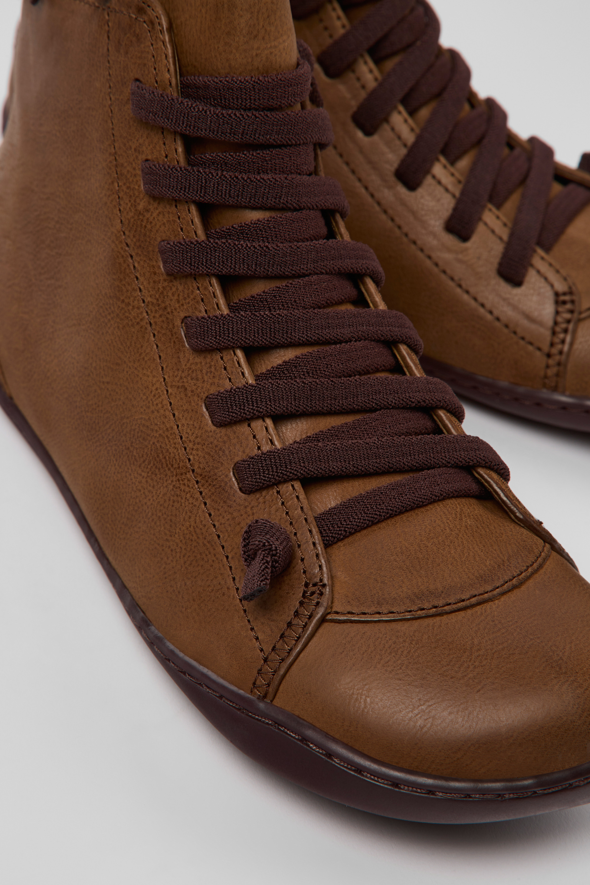 Peu - Braunes Leder Stiefeletten für Damen