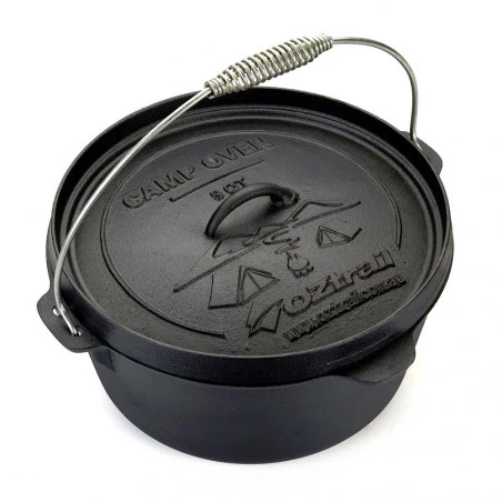 Campfire Potjie 8 L - Cast iron casserole with 3 legs