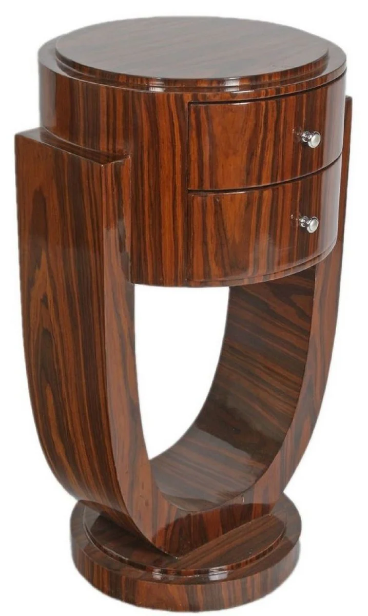 Art Deco side table set brown 45 x 40 x H. 75 cm - mahogany side tables with 2 drawers - luxury quality