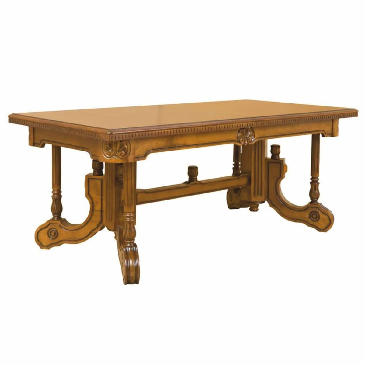 Luxury baroque dining table brown 200-276 cm - baroque style furniture