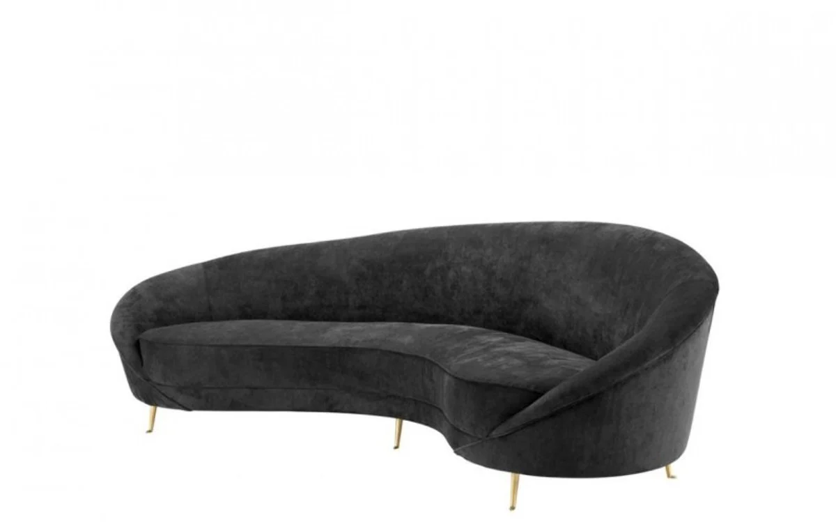 Luxury Black Curved Sofa - Luxury Hotel Furniture