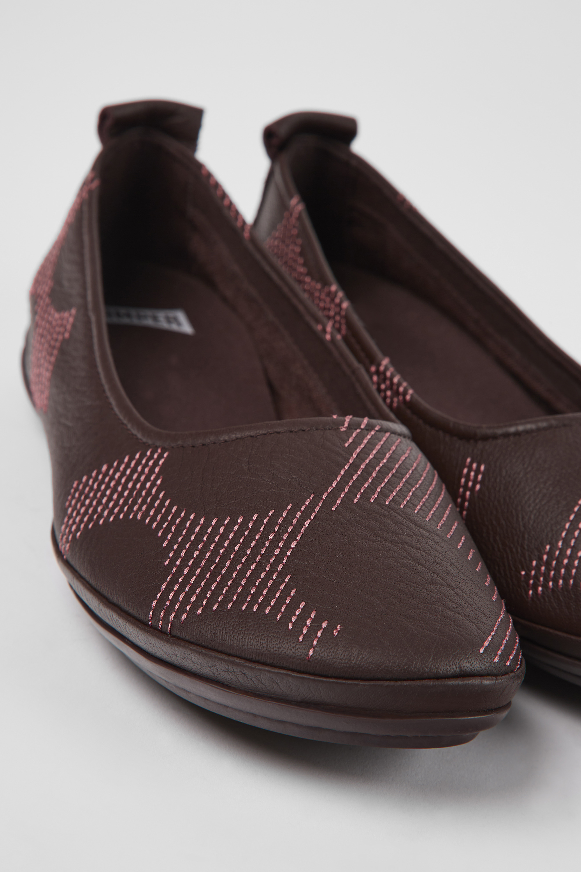 Twins - Mehrfarbige Lederballerinas für Frauen