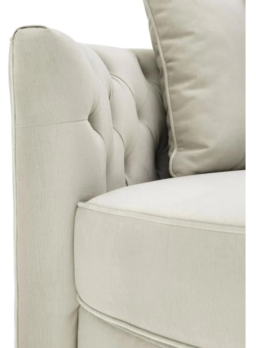 Designer sofa light gray 157 x 148 x H. 90 cm - luxury round sofa