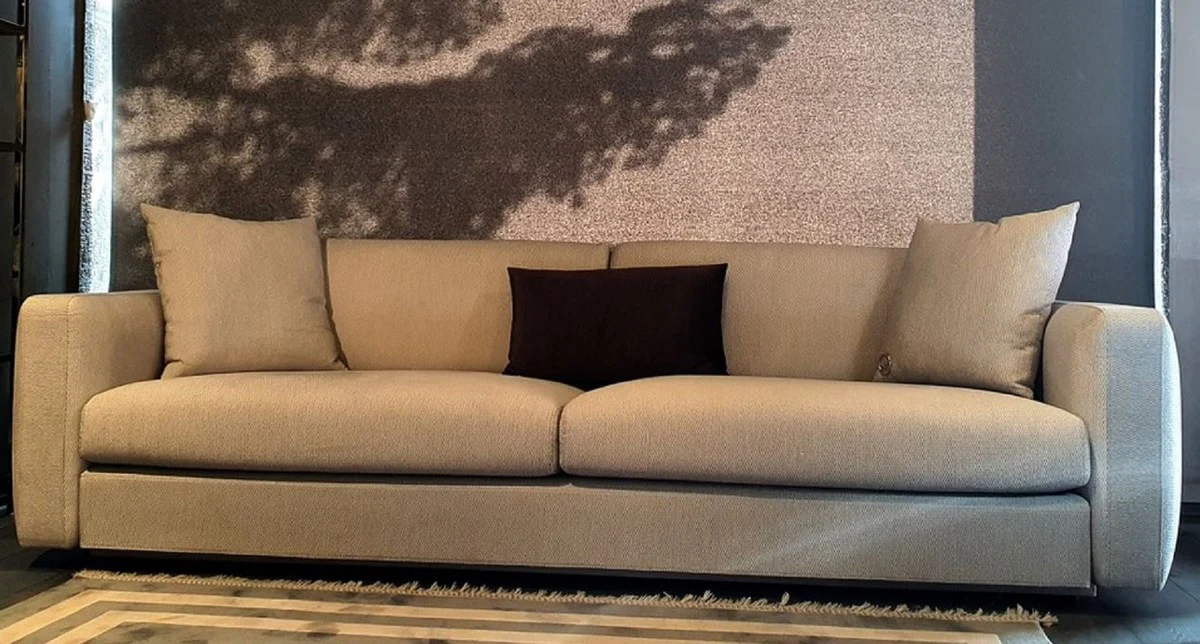 Luxury sofa gray 240 x 85 x H. 82 cm - living room sofa - hotel sofa - living room furniture - hotel furniture - luxury furniture