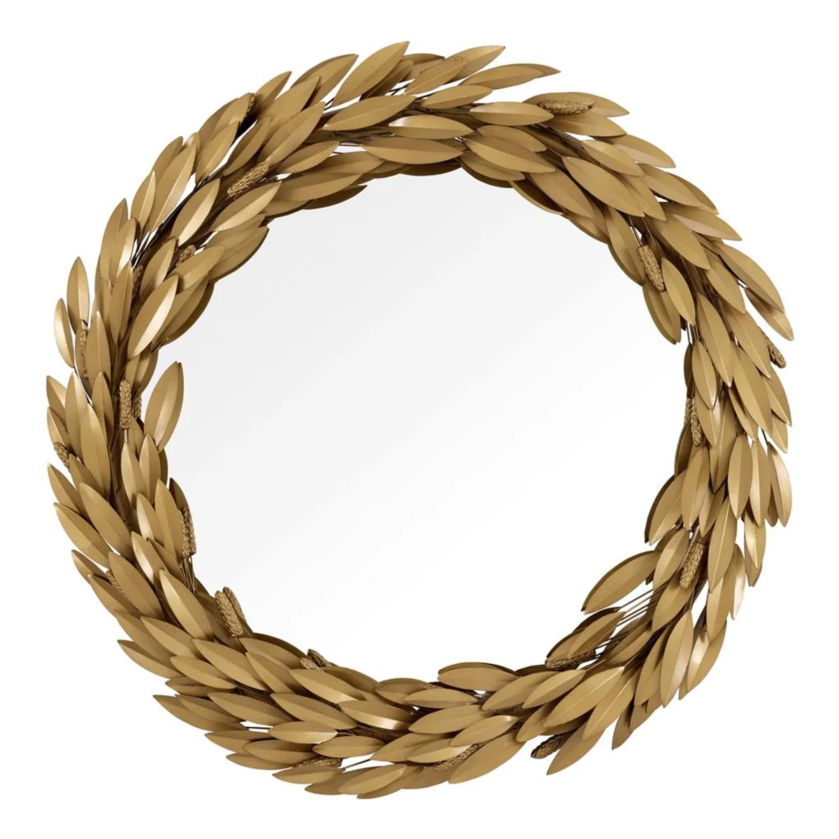 Luxury mirror in antique gold Ø 86 cm - luxury living room mirror