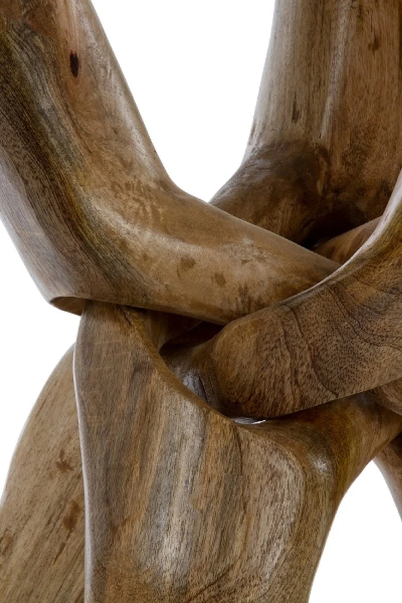 Luxury glass table brown Ø 90 x H. 73 cm - three-legged round table