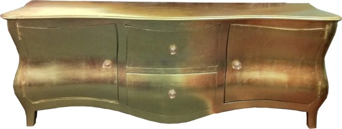 Long baroque chest of drawers / TV cabinet / sideboard gold 170cm