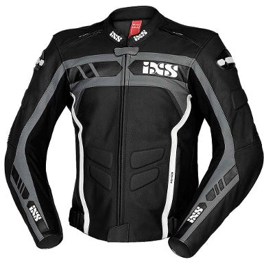 CHAQUETA PIEL IXS LD RS-600 1.0 - NEGRO / GRIS / BLANCO