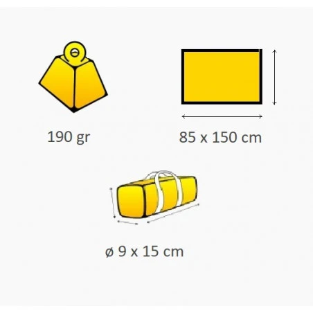 Large microfiber towel OZtrail JUMBO TOWEL 85 X 150 CM - blue