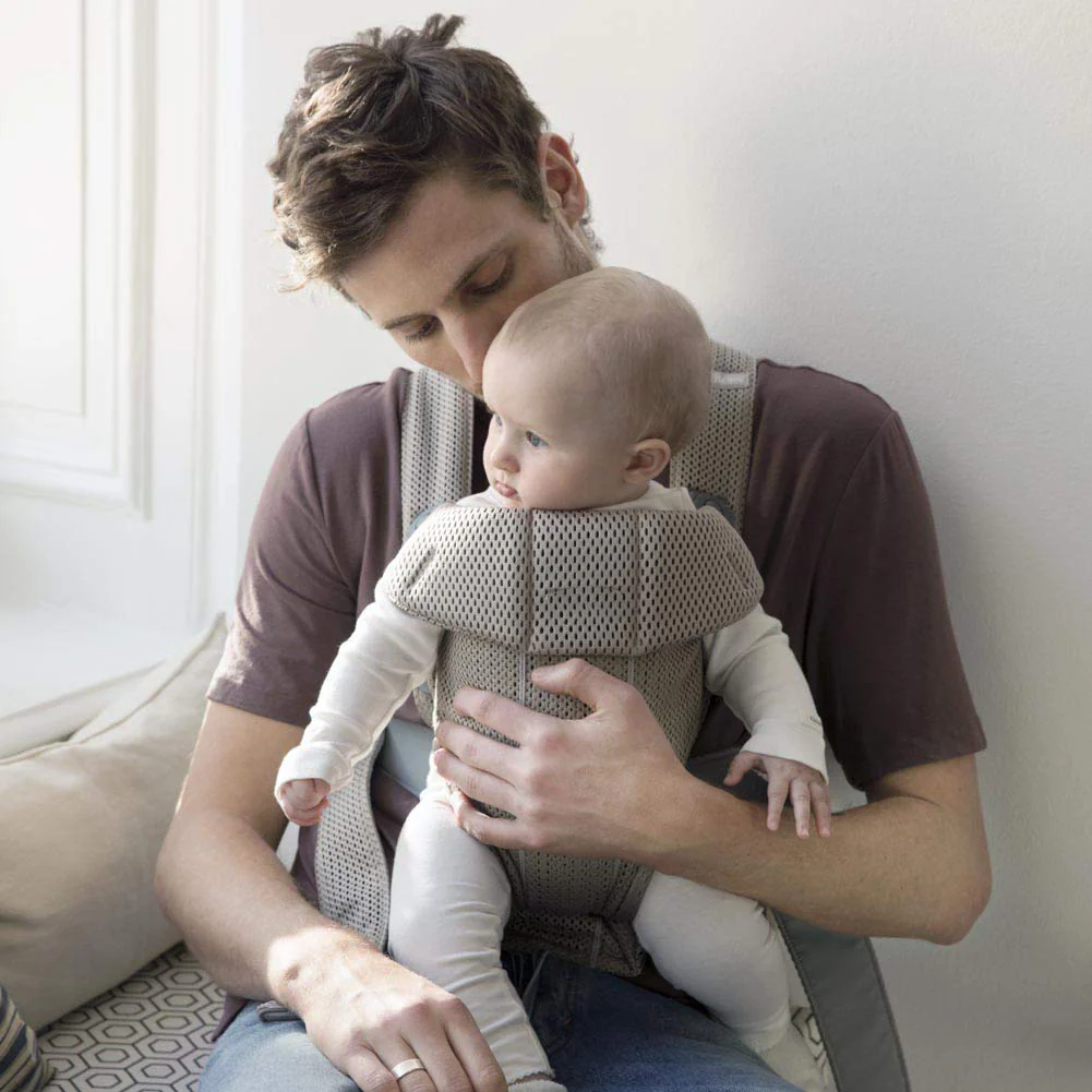 Babytrage Mini, 3D-Netz, Anthrazit/Leopard