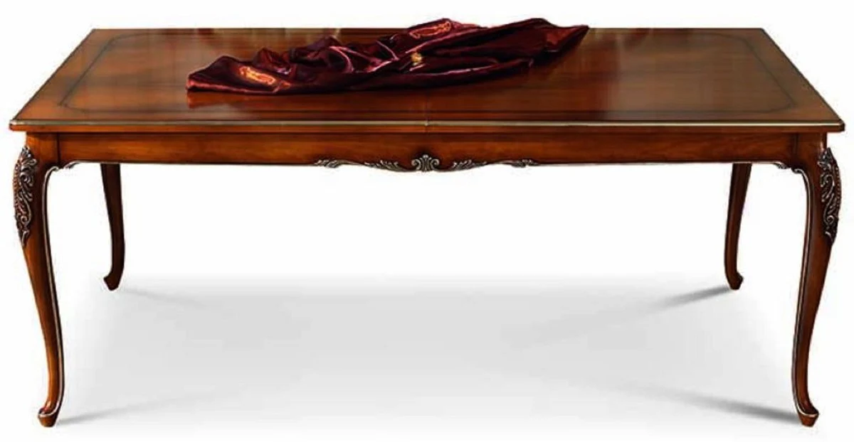 Luxury Baroque Dining Table Brown / Silver 200-300 cm - Baroque Furniture - Made in Italy