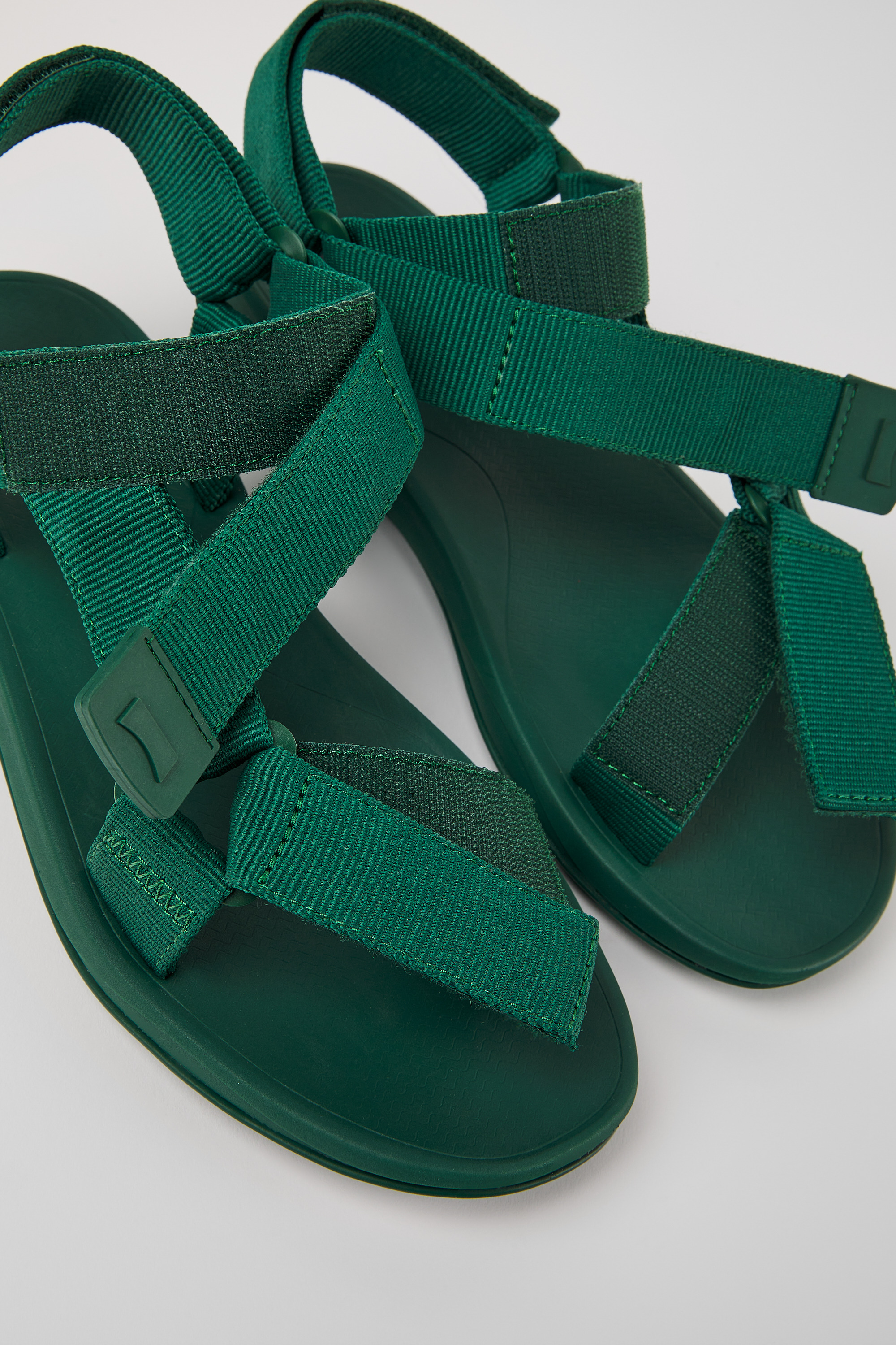 Match - Grüne textile Sandalen für Herren