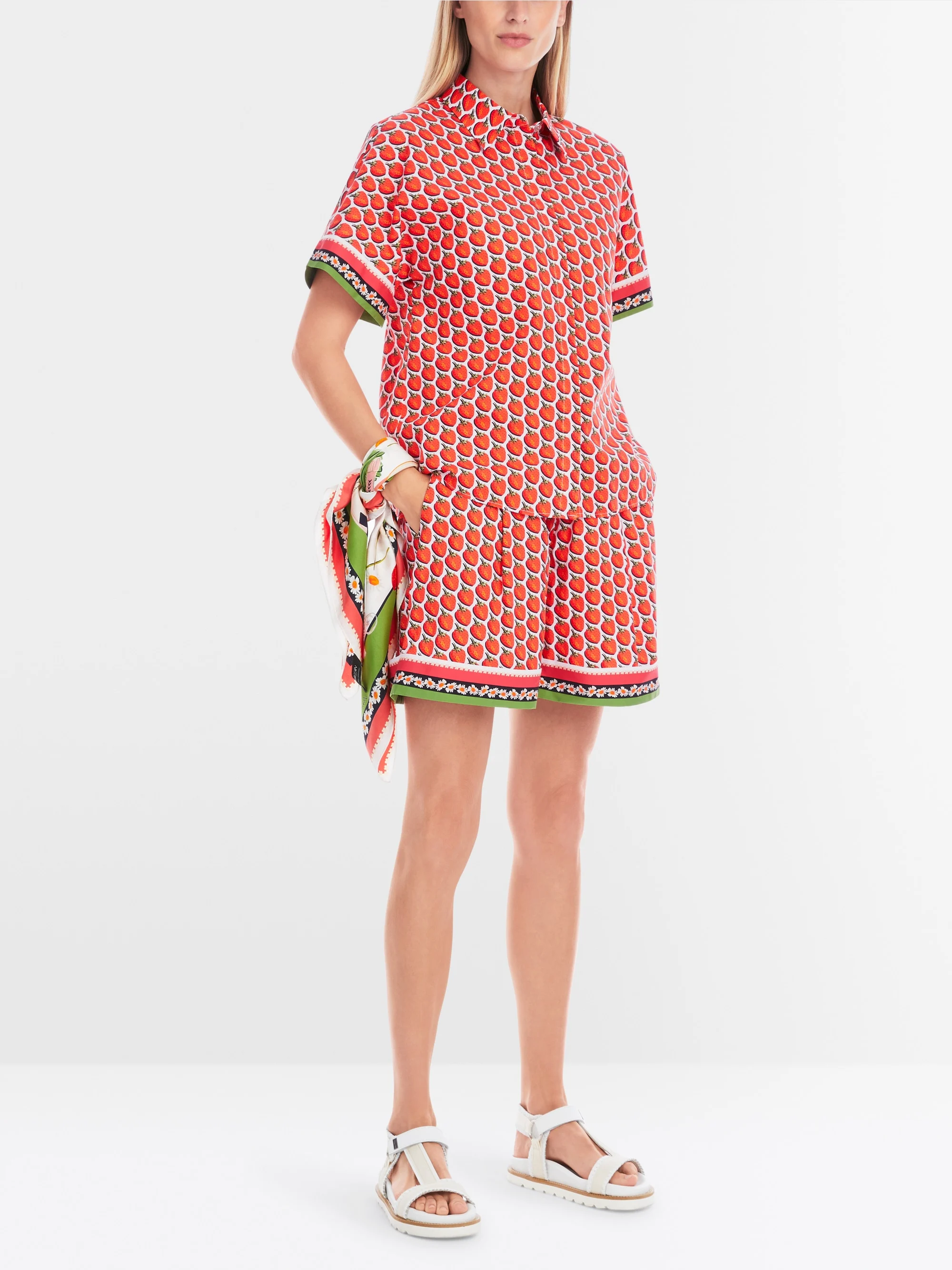 Gemusterte Rethink Together-Hemdbluse von Marc-Cain