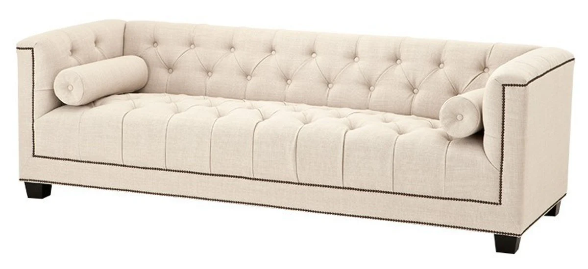 Luxury sofa cube Panama cream - 3 seater - hotel furnishings