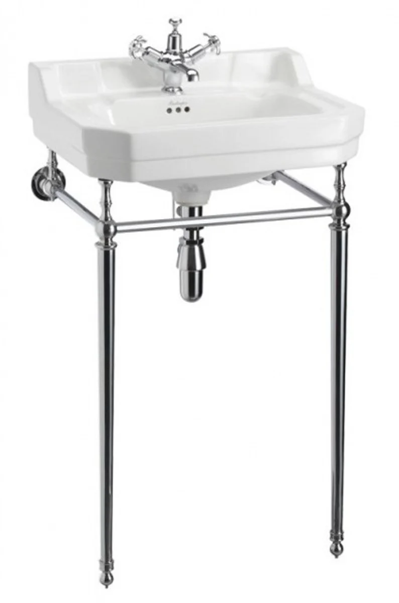 Art Nouveau standing washbasin white / chrome W 56cm Mod5 - Art Deco washbasin baroque antique style