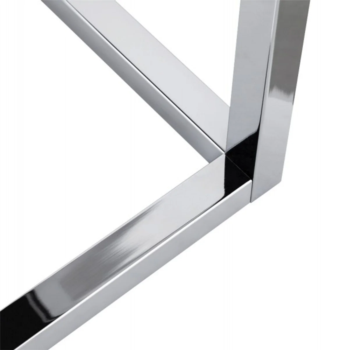 Designer side table black / chrome 42 x 42 x 44 cm - table - hotel cafe restaurant practice law firm furnishings