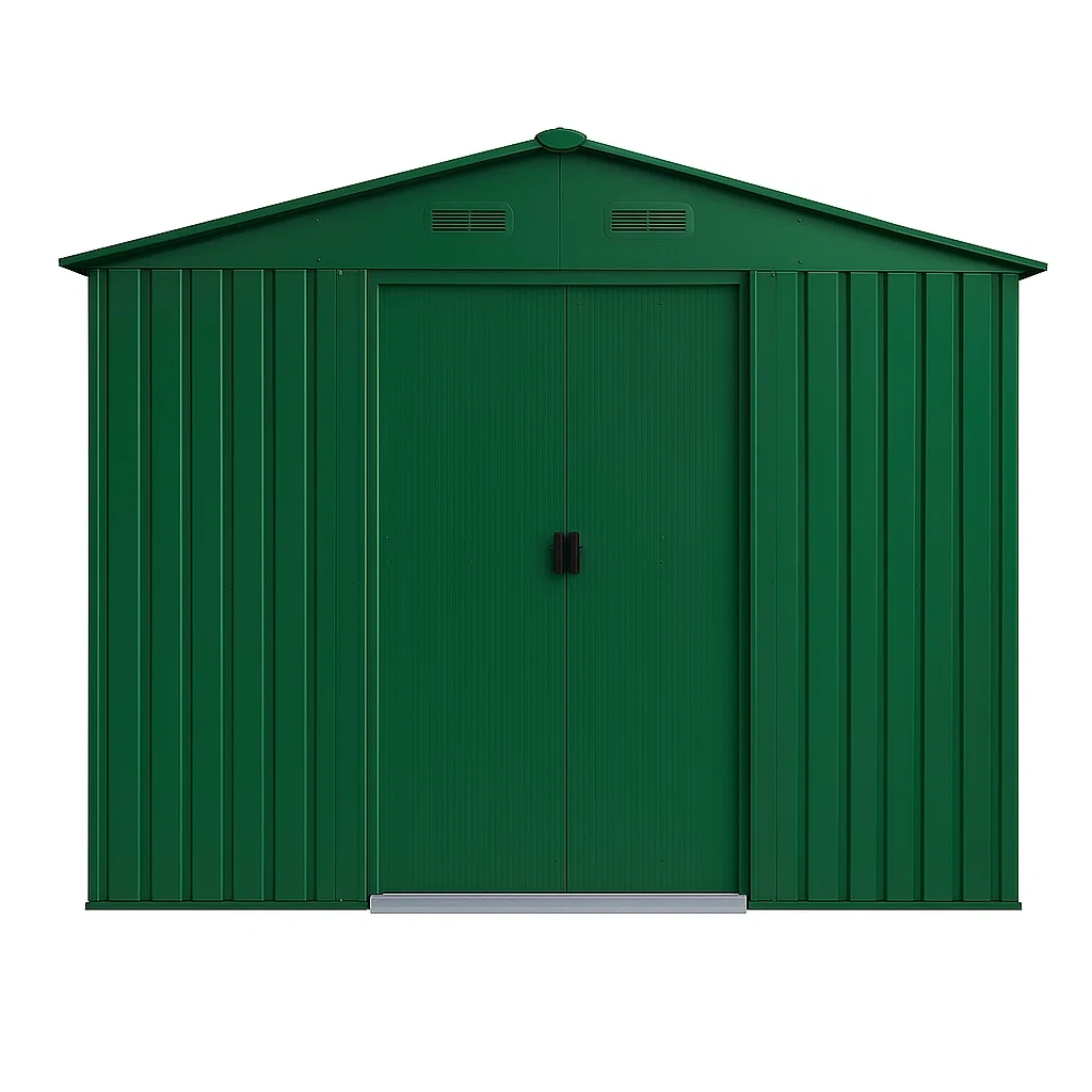 Gartenhaus aus grünem, verzinktem Stahl, 7,74 m² - nuhbJuK137Bl