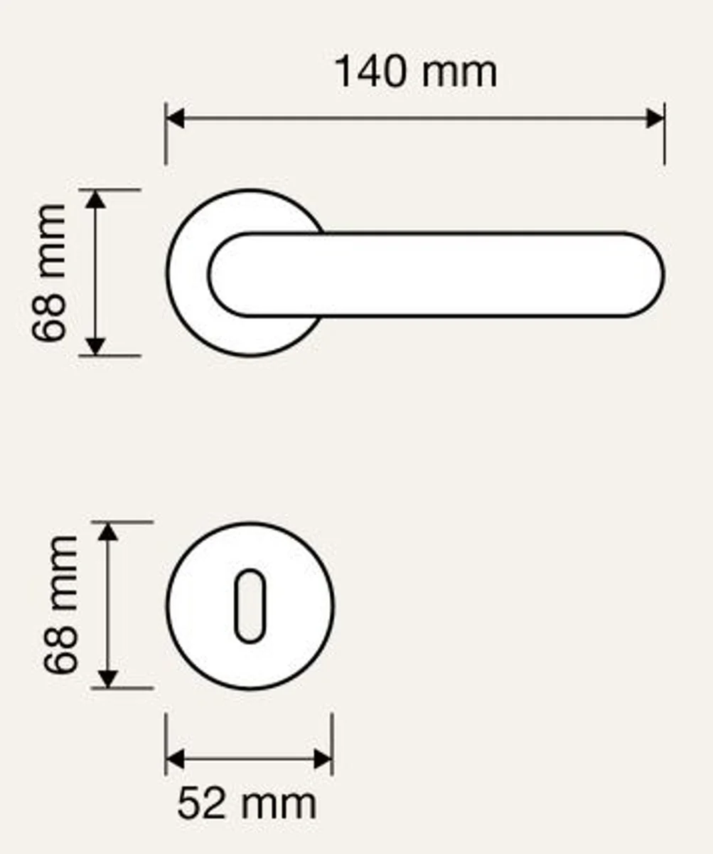 Baroque door handle set brass patinated 14 x H. 6.8 cm - Baroque Hotel & Restaurant Accessories