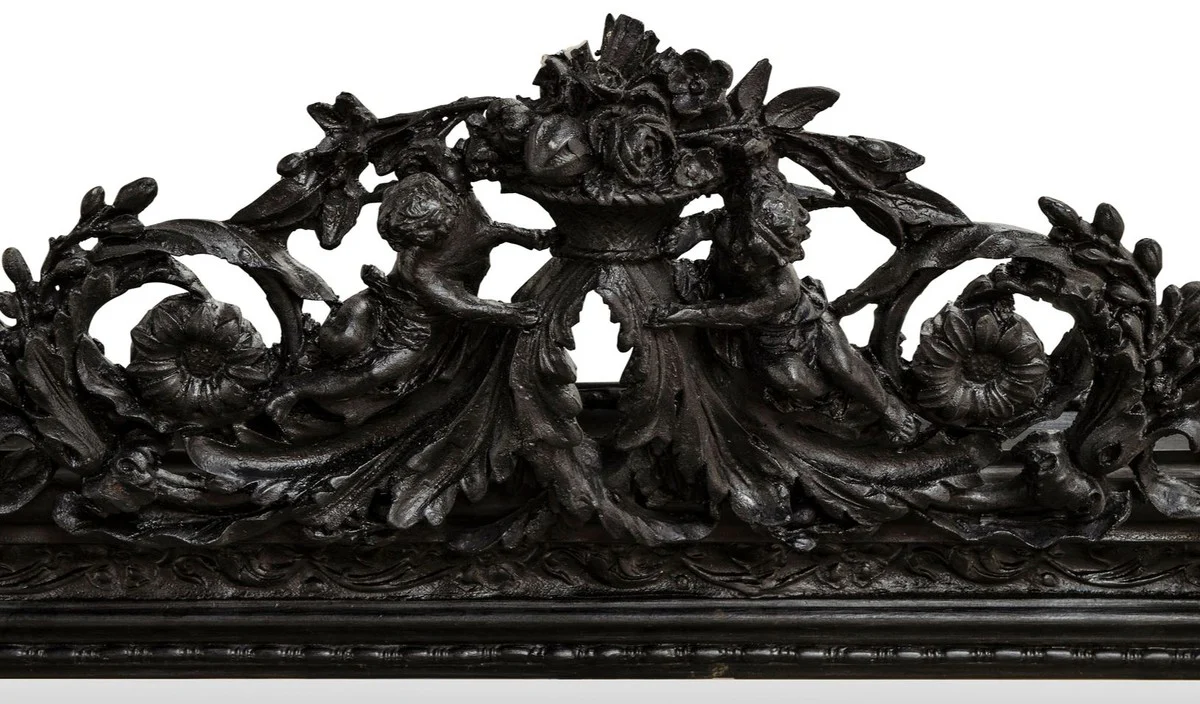 Antique style wall mirror black 142 x H. 100 cm - Baroque furniture