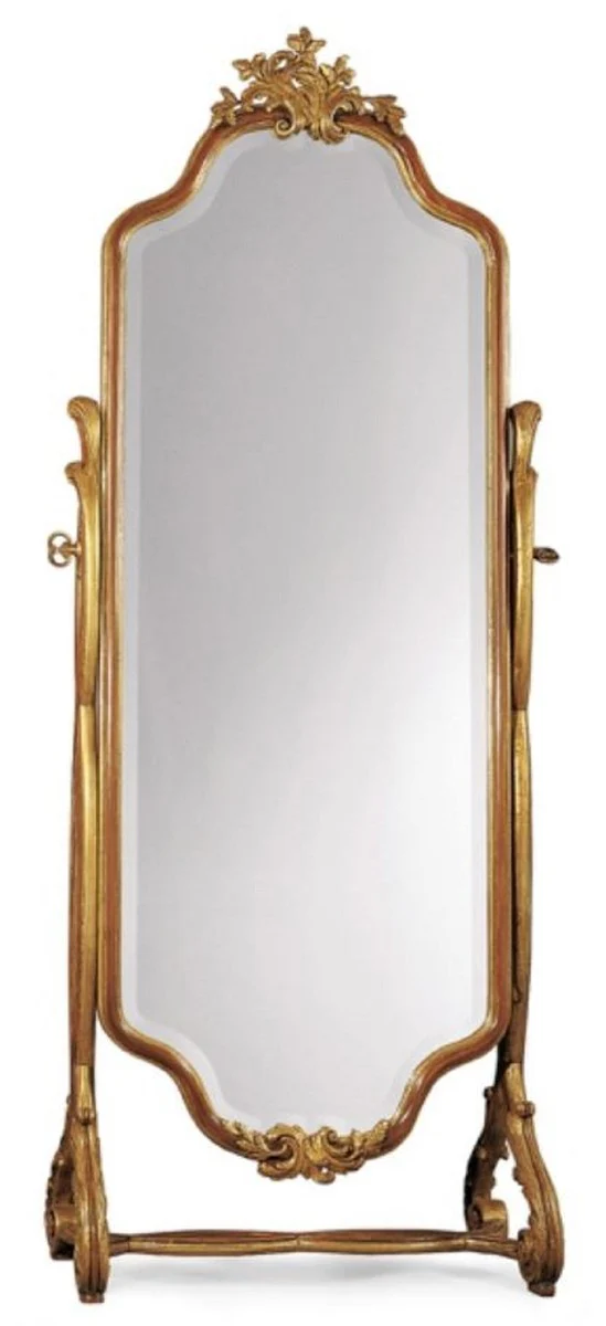 Luxury Baroque Standing Mirror Gold - Swivel Baroque Style Mirror - Luxury Bedroom Furniture in Baroque Style - Baroque Furniture - Luxury Quality - Made in Italy