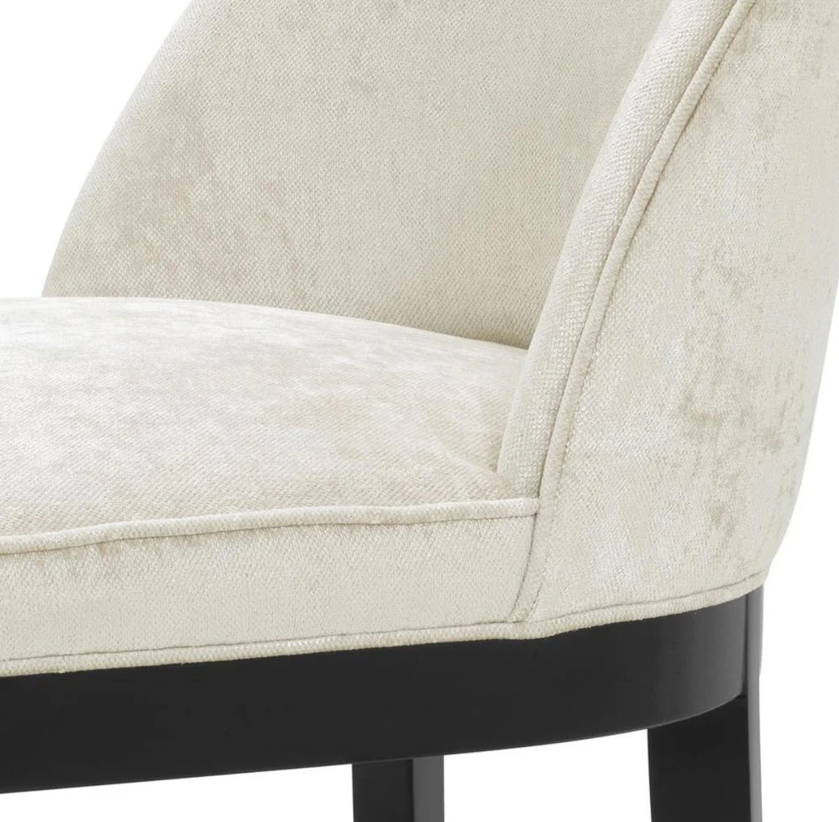 Luxury dining room chair antique white / black 55 x 61 x H. 84 cm - Luxury Furniture