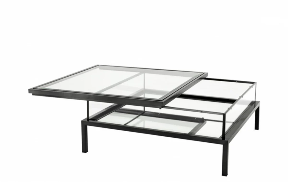 Luxury Art Deco designer coffee table bronze 100 x 100 x H. 41 cm - living room salon table - luxury furniture