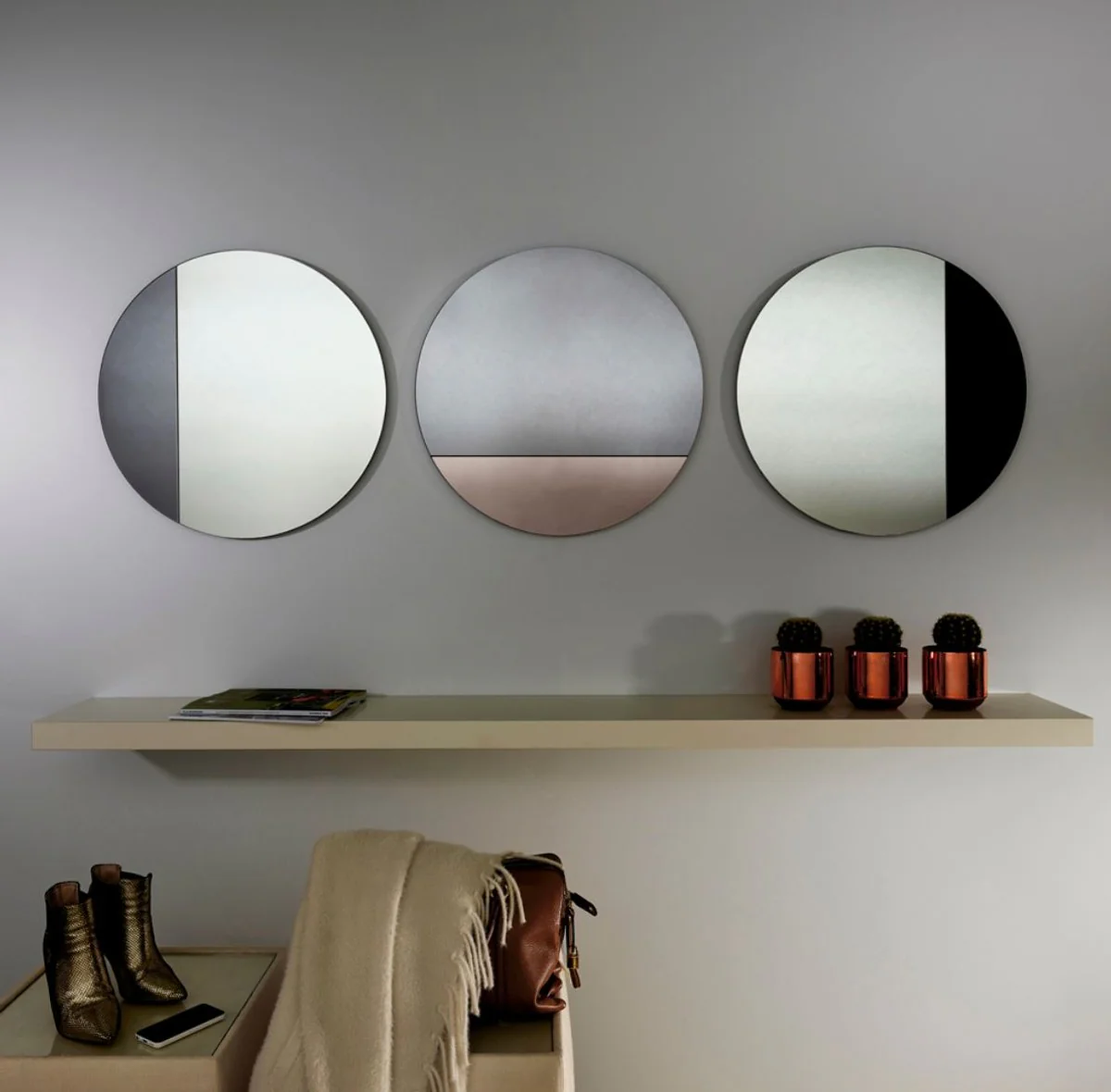Luxury mirror bronze Ø 58 cm - designer furniture & accessories