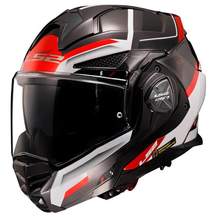 CASCO MODULAR LS2 FF901 ADVANT X SPECTRUM NEGRO / BLANCO / ROJO