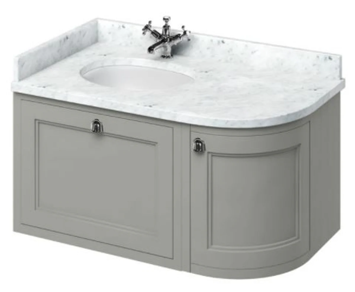 Wall-mounted wash cabinet with marble top drawer and door - Limited Edition