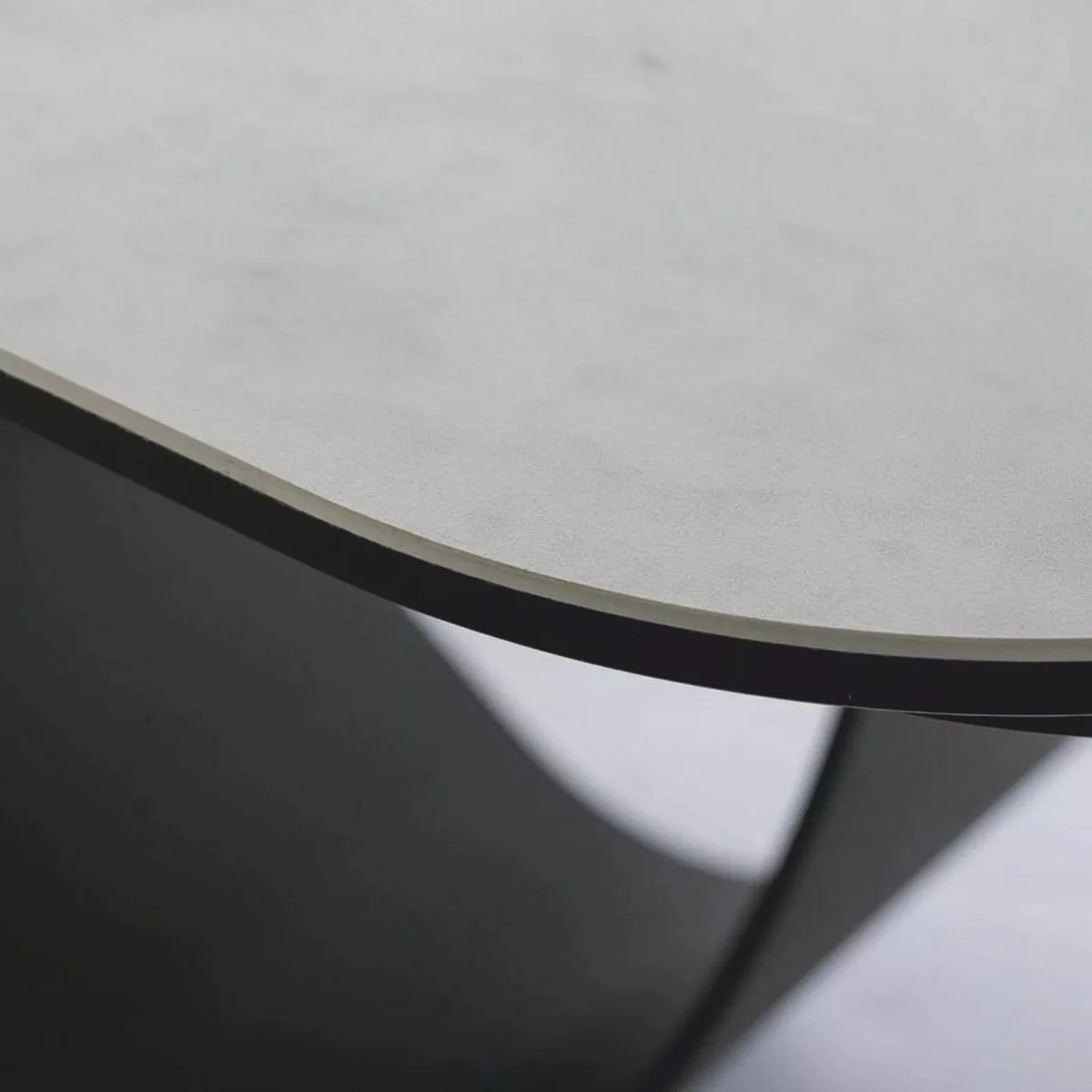 Luxury dining table matt white / matt black 160-240 cm - extendable