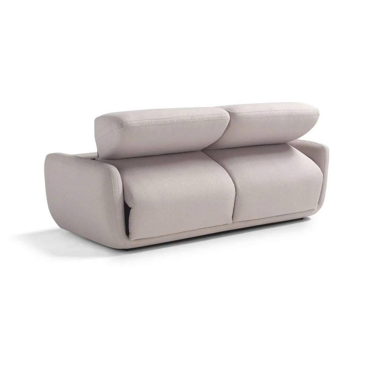 Luxury sofa bed light gray 222 cm - fold-out living room sofa