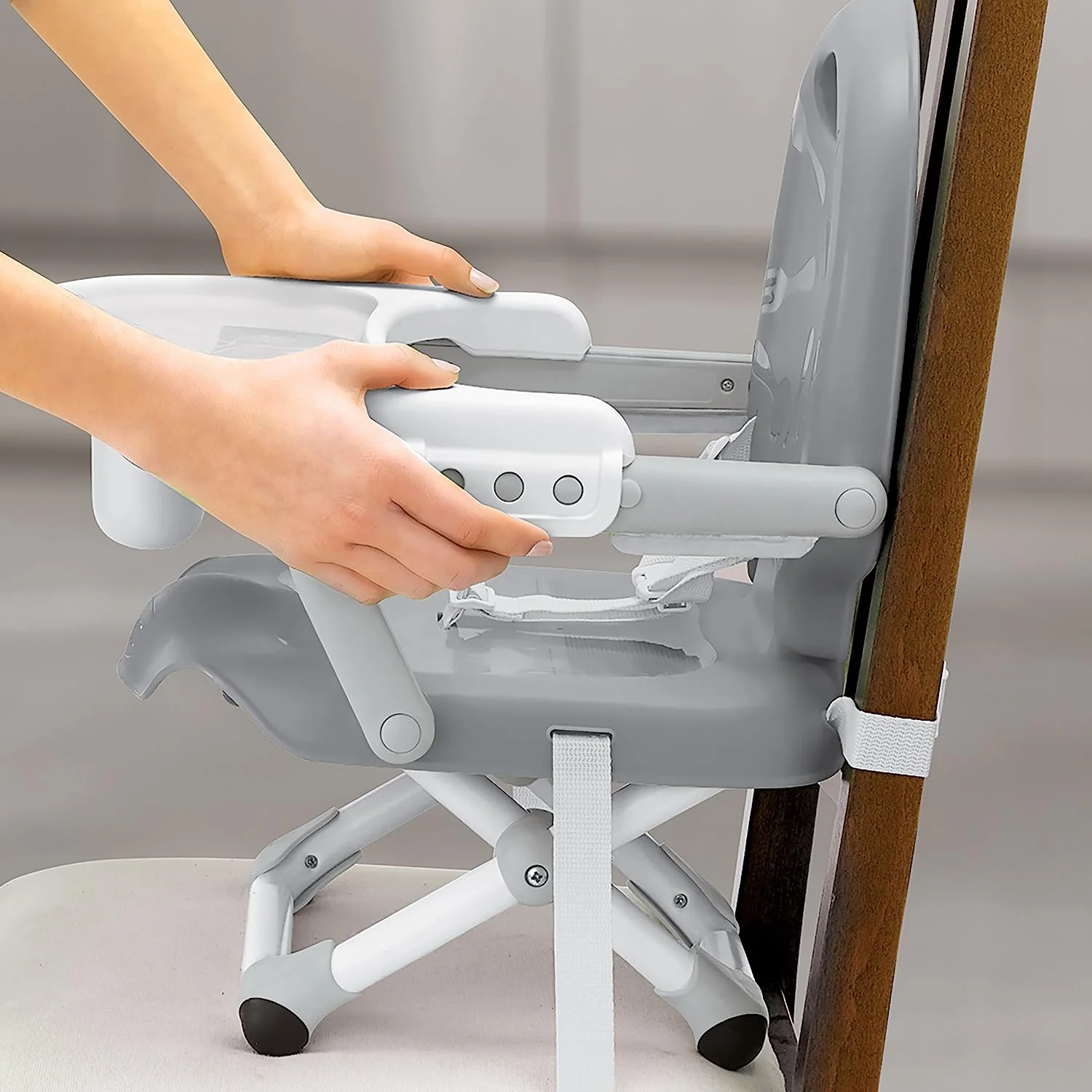 Taschen-Snack-Sitzerhöhung, Grau